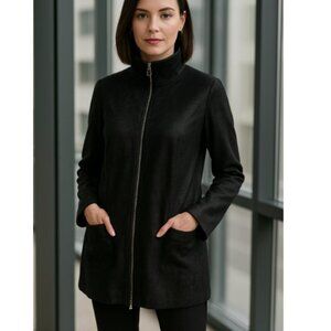 I.C. By Connie K jacket womens large Black Full Zip